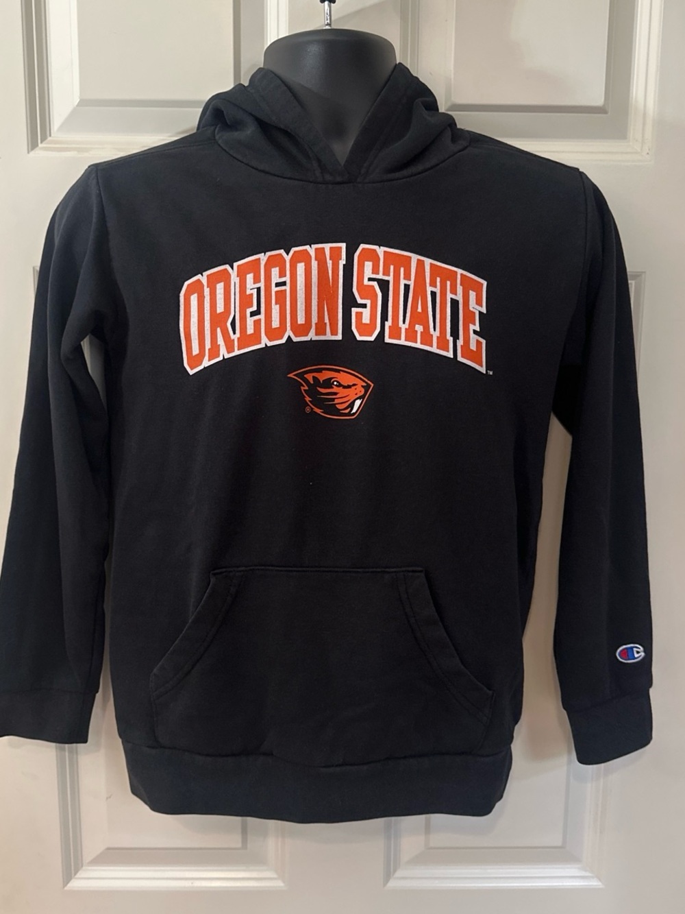 Champion Oregon State YouthPullover Hoodie in Black & Orange
